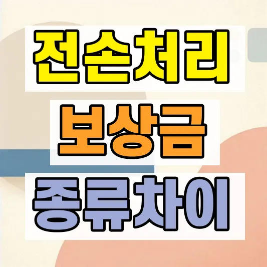 침수차 격락손해 보상조건